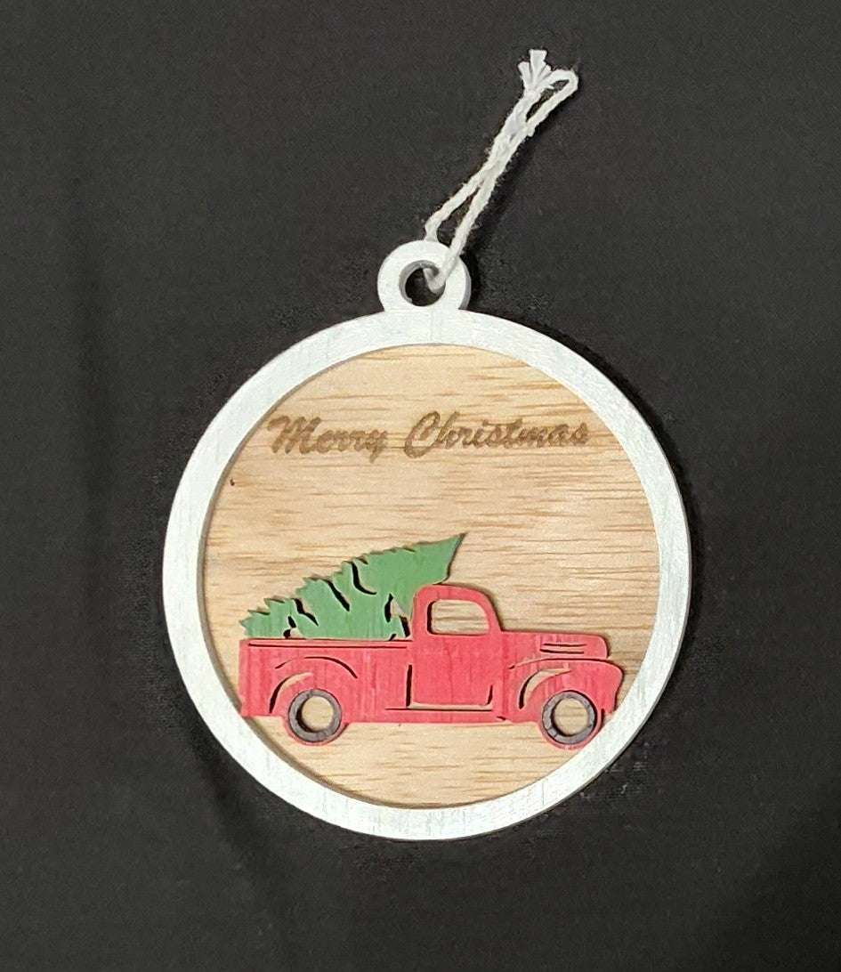 Red Truck Christmas Ornament