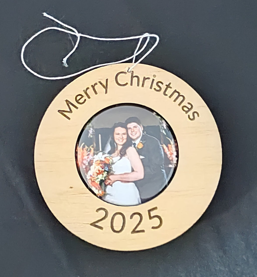 Merry Christmas Picture Magnet Ornament